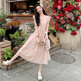 2026夏季新款温柔风小飞袖粉色连衣裙8158-P115-K168，女装连衣裙，浙宝115