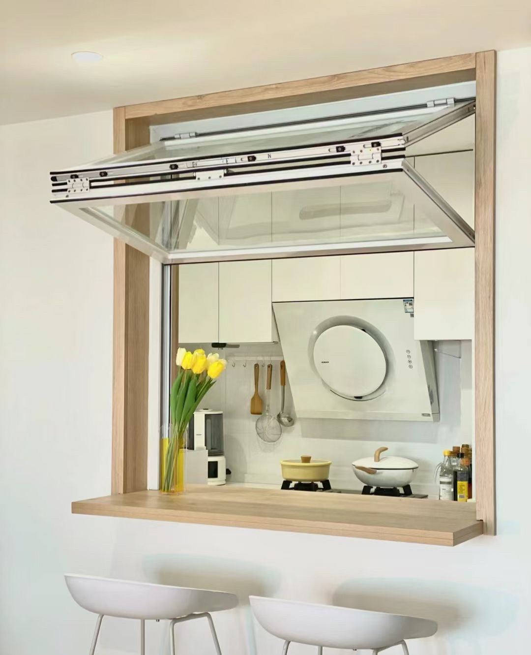 折叠窗 全屋定制 50折叠窗 60铝合金上翻窗