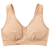 出口日本犬前开扣纯棉背心防下垂产孕妇刨腹术后哺乳文胸内衣肤色