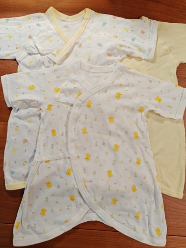 外贸日单西松屋原单新生儿初生有机棉纯棉无骨A类长袖蝴蝶衣打底