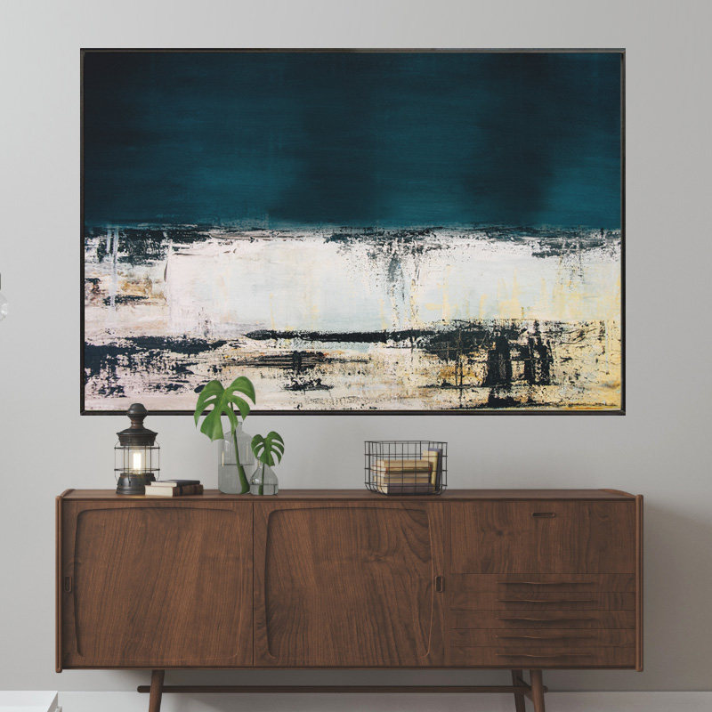 现代简约欧美大幅抽象客厅装饰画北欧油画大海卧室餐厅样板间挂画