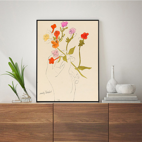 安迪沃霍尔AndyWarhol装饰画美国当代艺术家波普抽象花卉香蕉挂画