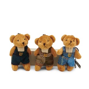 英国Islander代理直营Harris Tweed®正品泰迪小熊钥匙包包挂件