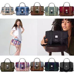 英国Islander正品剑桥包Harris Tweed®羊毛格纹斜挎托特包大号