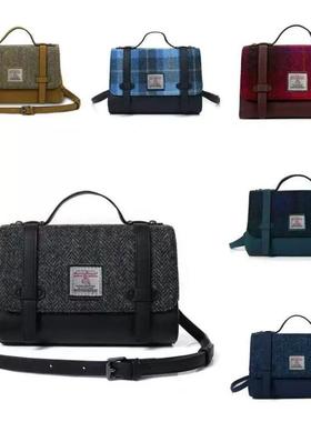 英国苏格兰Islander正品Harris Tweed®羊毛格斜挎托特公文书包