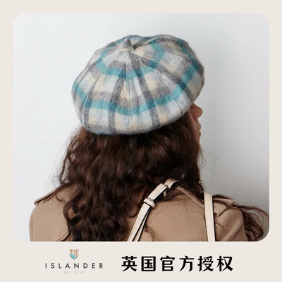 英国直邮老钱风羊毛格贝雷帽