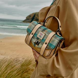 英国苏格兰Islander正品剑桥包Harris Tweed®传统羊毛格多色小号