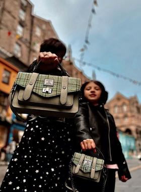 英国苏格兰Islander正品剑桥包Harris Tweed®传统羊毛格多色中号