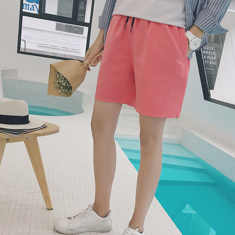 夏季薄款宽松情侣潮流沙滩裤ins韩版休闲短裤男女五分裤运动中裤