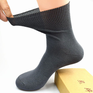 松口袜男女纯棉袜秋冬厚老年人袜子松口袜老年人大码 老人袜松口袜