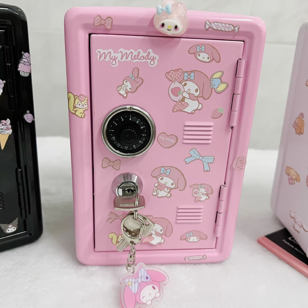 INS风桌搭铁盒存钱罐保险柜学生礼物咕卡装饰贴纸珠宝珍贵收纳箱