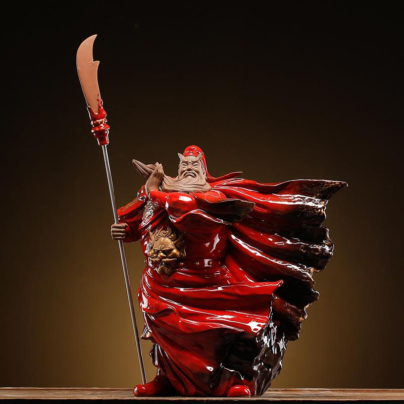 武圣关公武财神玄关招财摆件