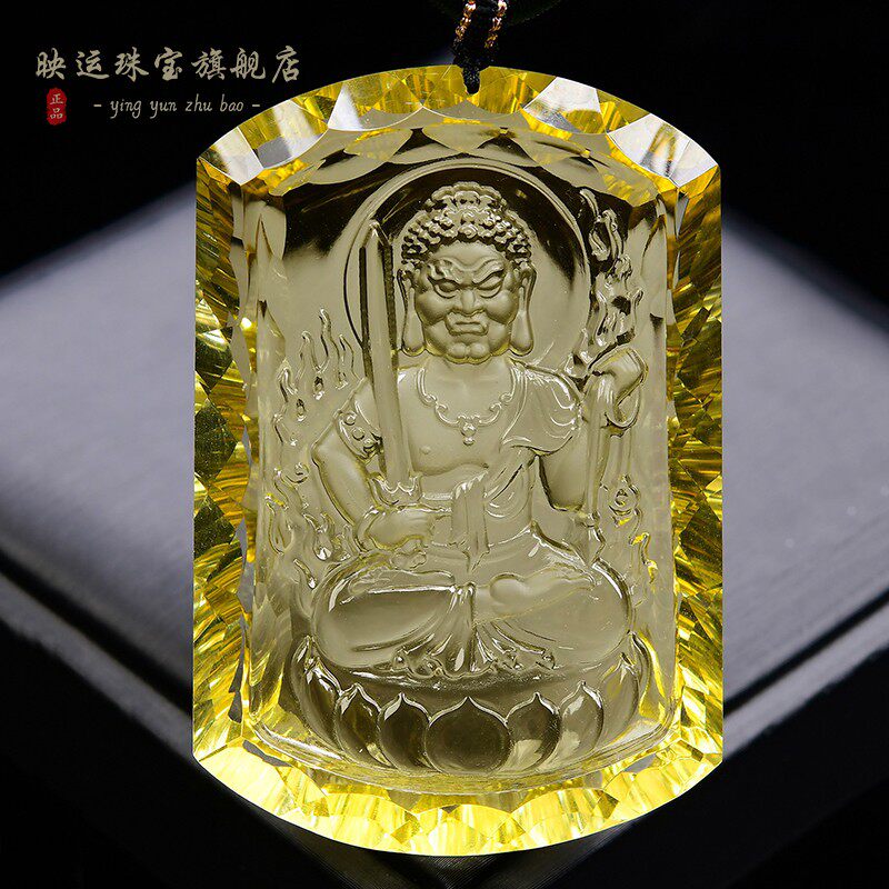 属鸡不动明王菩萨吊坠千禧面钻石