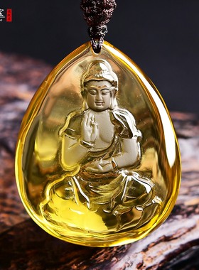 黄水晶阿弥佛菩萨本命佛属狗属猪