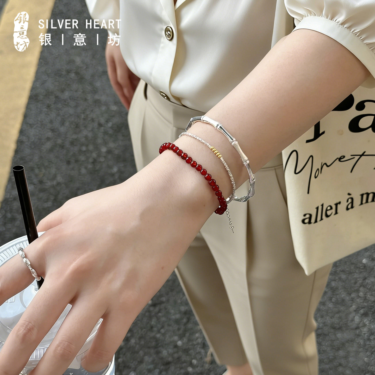 叠戴巨好看的手链轻奢小众精致高级感碎银子手链女款2026新款手镯