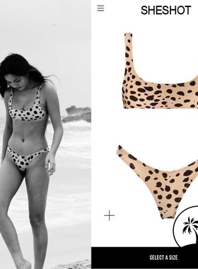 SeaSonal时尚ROXY分体泳衣marysia性感带胸垫豹纹欧美情趣比基尼