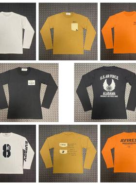 OrangeLAB AVIREX复古Vintage长袖T恤男女美式空军潮流百搭长Tee