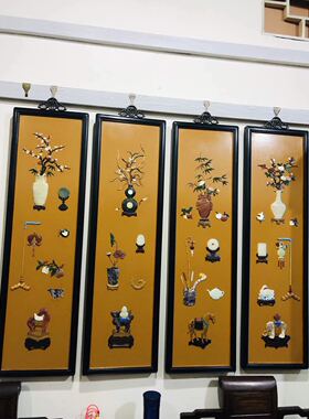 大红酸枝漆器乔迁送礼镶嵌装饰画