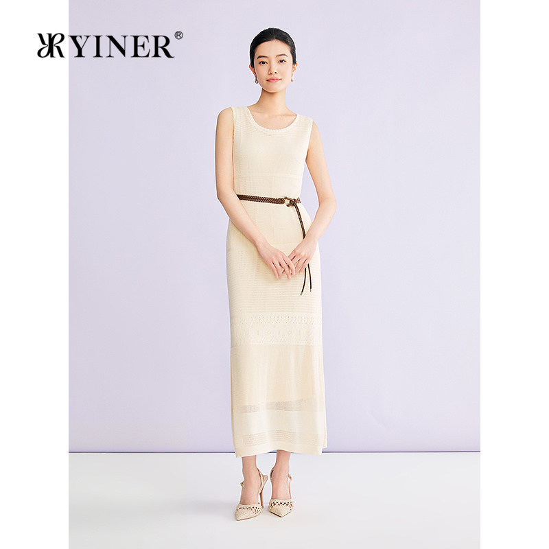 【花园系列】YINER音儿2026夏季新款时尚圆领镂空网眼背心连