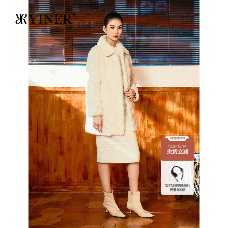 【1996系列】YINER音儿2025冬季新款法式绒感一手长进口母貂皮草