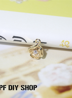 diy结尾延长链镀金微镶小吊坠