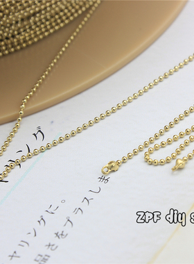 首饰diy穿珠镀金链日本进口贵和kiwa1MM珠珠链珍珠首饰搭配线材