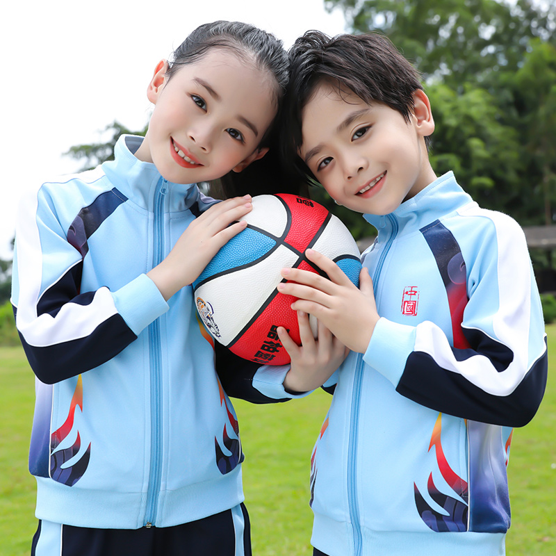 拼接印花运动校园服套装D11-1926三件套足球服篮球服棒球服儿童款