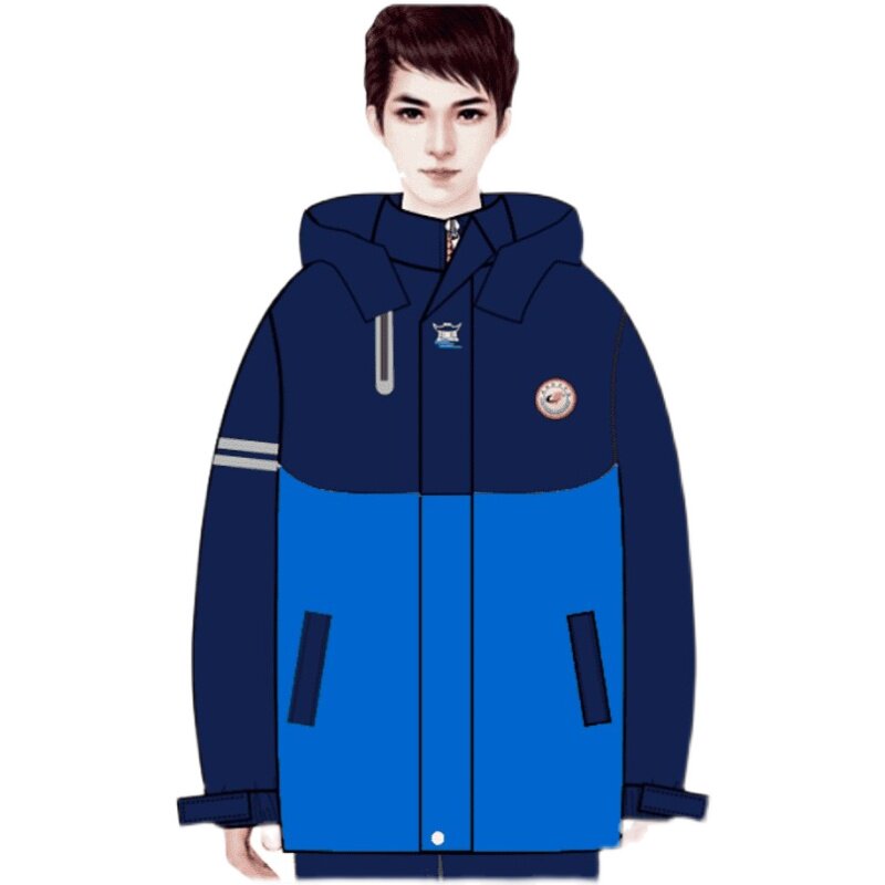 JACKET FOR PRIMARY AND SECONDARY SCHOOL STUDENTS SCHOOL UNIFORMS FOR BOYS AND GIRLS TWO-PIECE SETS FOR JUNIOR HIGH SCHOOL CLASS UNIFORMS AND DETACHABLE LINER XF18 CUSTOMIZATION