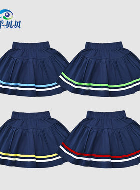 澜洋贝贝小学生JK格子裙制服百褶裙夏季运动短裤短裙子打底DQDKZH