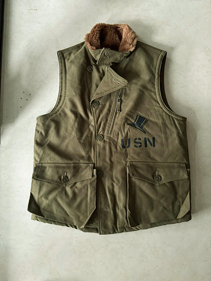 咔叽N1重磅全棉防撕裂丛林布防水纯羊毛内里美式海军甲板战斧马甲,男装,常规马甲,淘宝优惠券,粉丝福利购,淘宝优惠卷