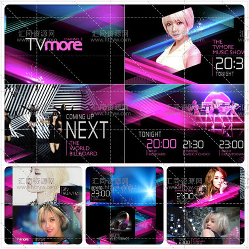 韩国时尚歌舞娱乐广告节目预告电视栏目包装宣传片头AE模板