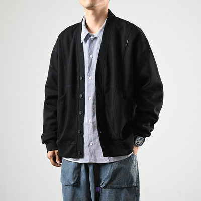 开衫外套XGI无领春秋宽松