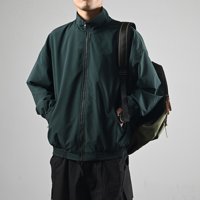 立领夹克男士日系宽松休闲