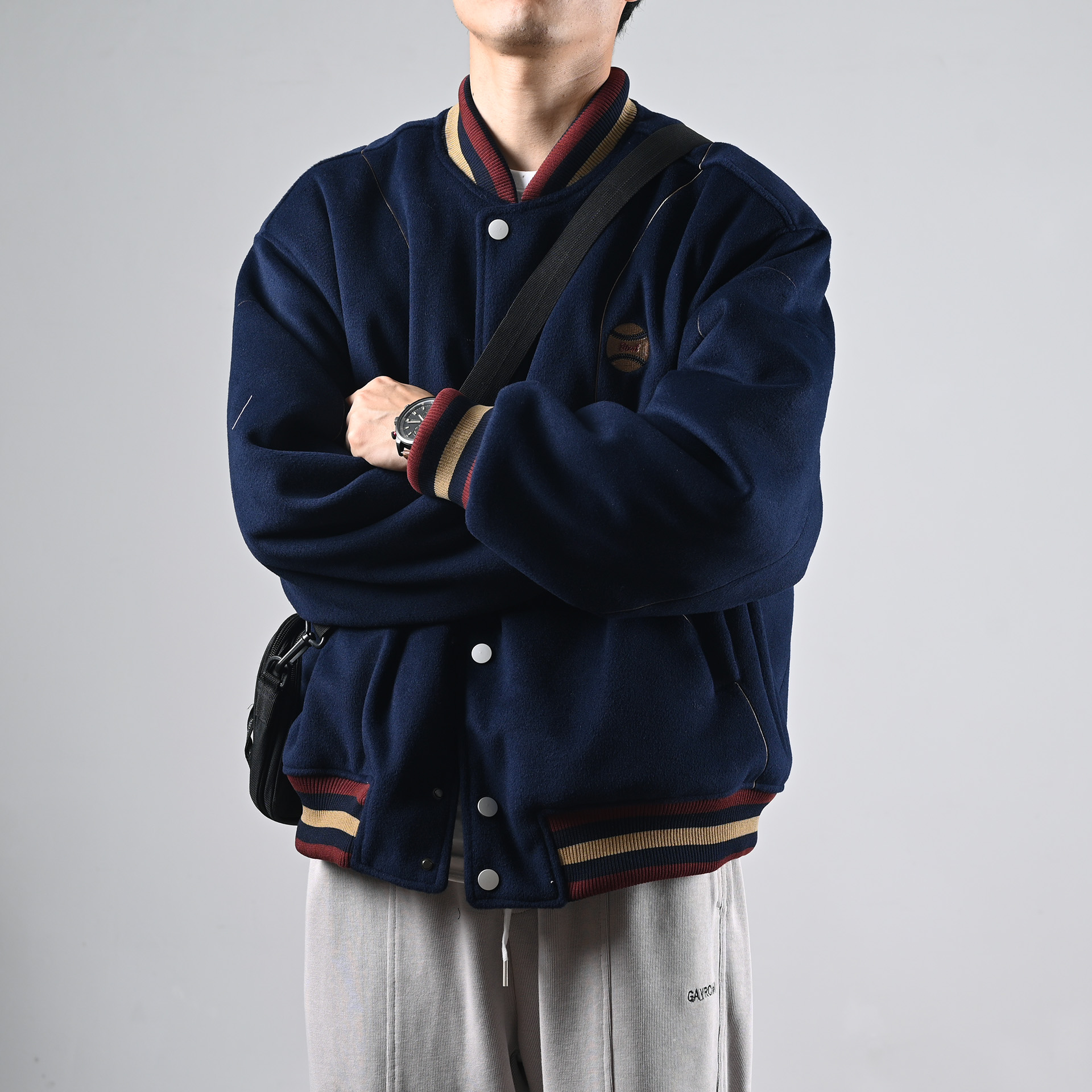 XGI美式复古风棒球服棉衣男潮牌宽松百搭宽松休闲加厚外套男女款