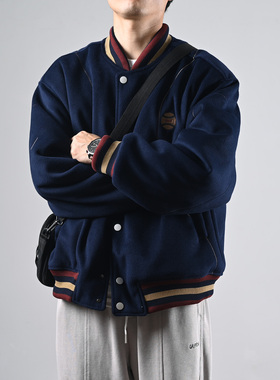 XGI美式复古风棒球服棉衣男潮牌宽松百搭宽松休闲加厚外套男女款