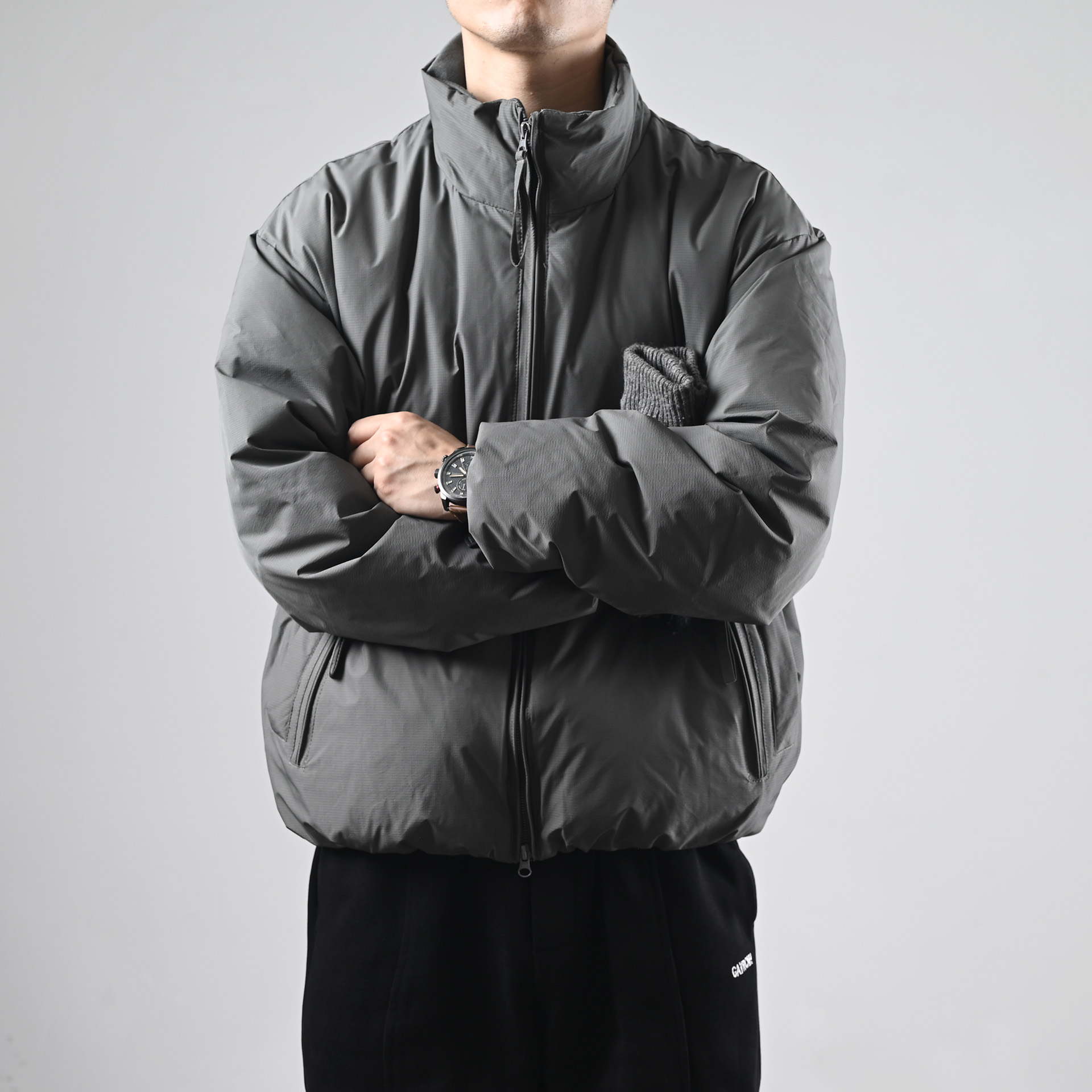 立领羽绒服男2025新款简约纯色保暖加厚休闲潮牌高级感外套