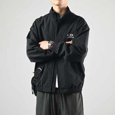 秋冬季加绒外套男宽松百搭夹克潮