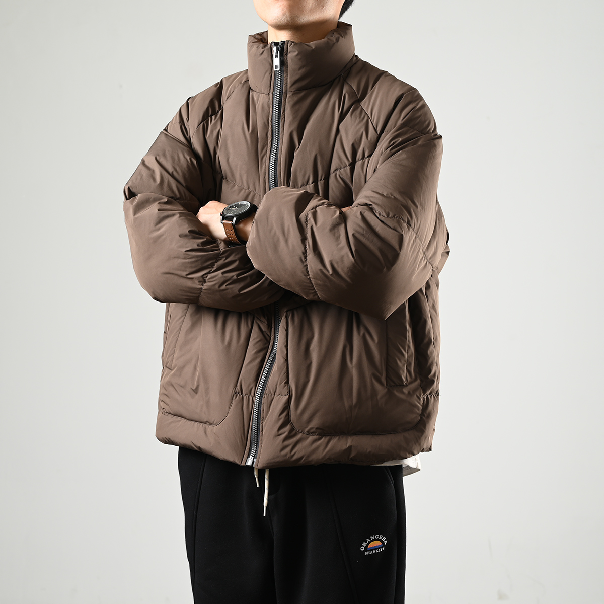 简约百搭长袖羽绒服XGI立领日系