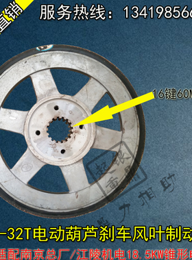 YEZ200L2-6 22KW ZD62-4 24KW锥形电机风叶制动轮32T电动葫芦刹车