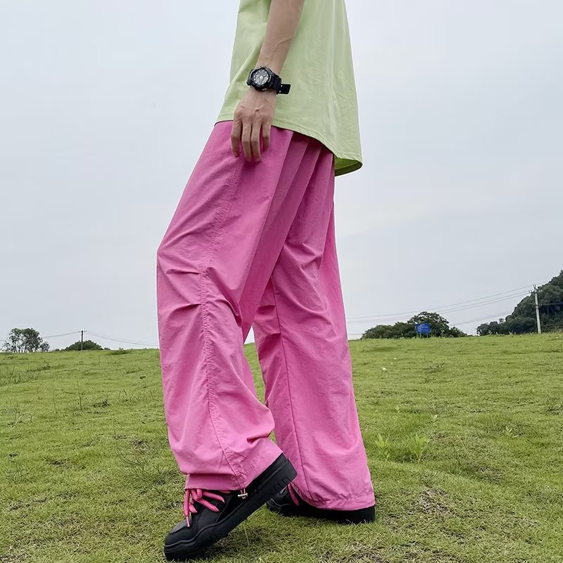 2025夏薄款速干时尚阔腿伞兵裤男降落伞裤子K81P40,男装休闲裤,星座1108-1