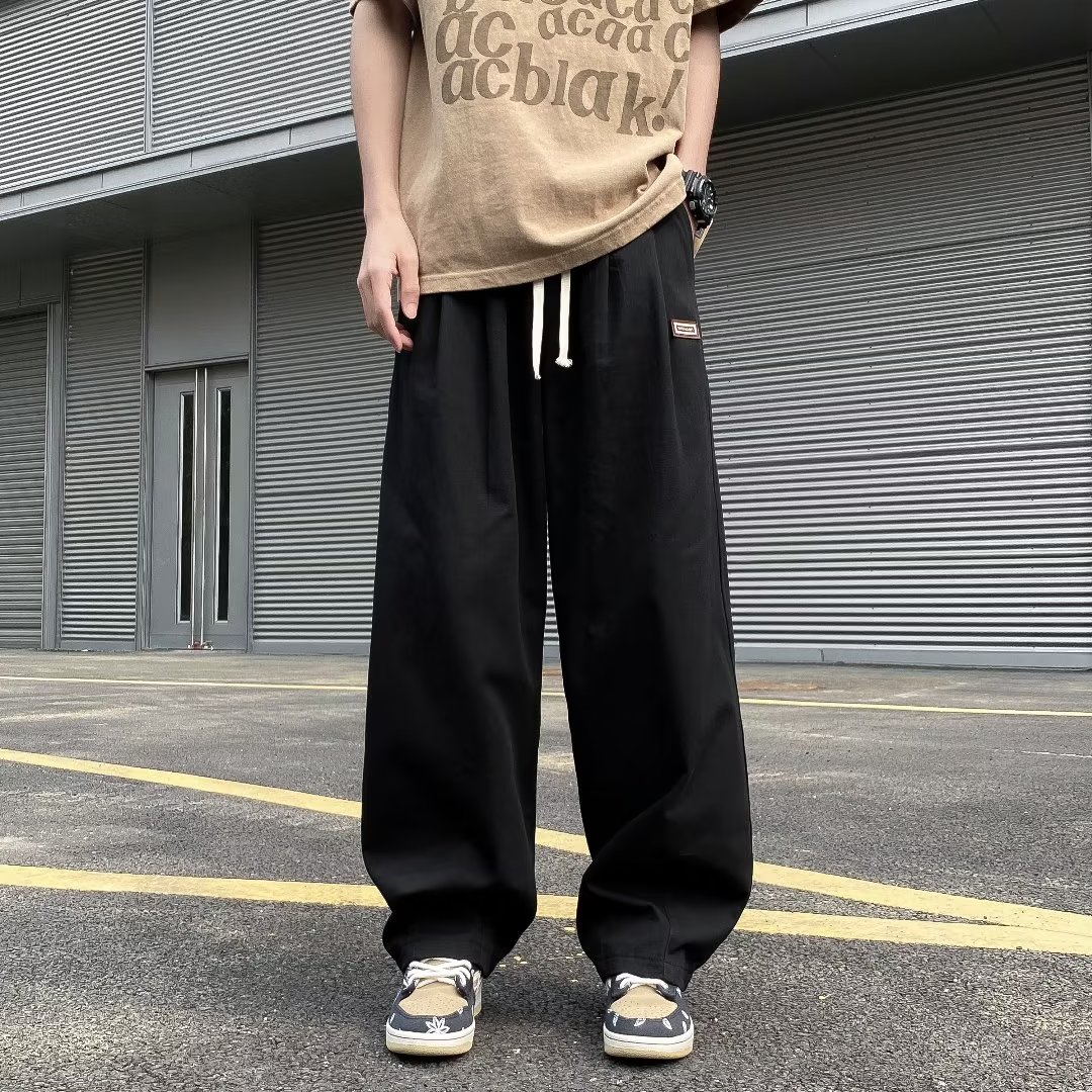 2025新款男宽松型日系简约纯色休闲裤潮K2925P38,男装休闲裤,星座1108-1