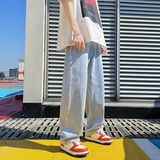 港风2025春夏宽松直筒韩版潮流休闲老爹裤牛仔裤男K2099P40，男装牛仔裤，星座1108-1