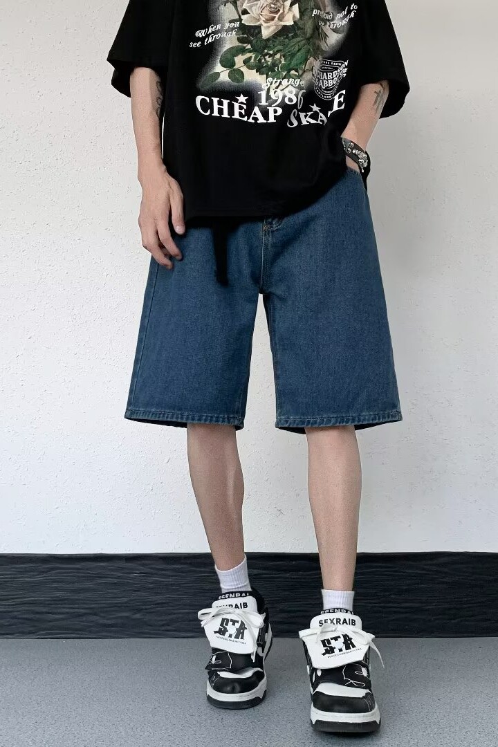 2025夏季新款男士休闲牛仔短裤五分裤中裤DK05P40,男装牛仔裤,星座1108-1
