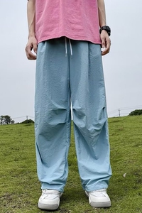 2025夏薄款速干时尚阔腿伞兵裤男降落伞裤子 K81 P40图片