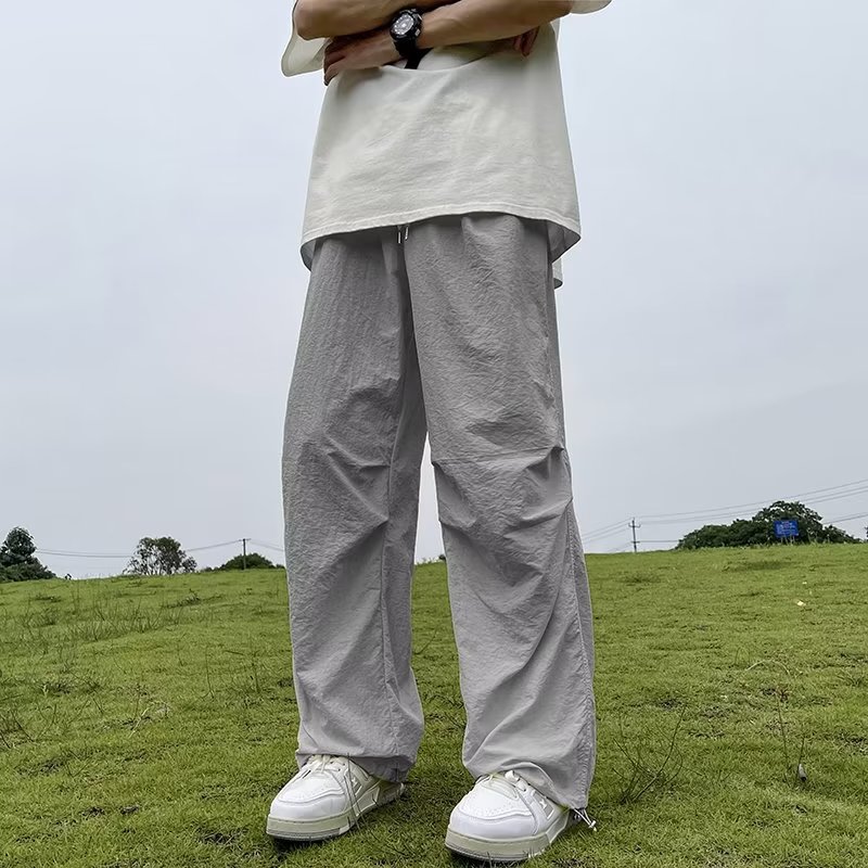 2025夏薄款速干时尚阔腿伞兵裤男降落伞裤子K81P40,男装休闲裤,星座1108-1