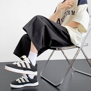 2025夏季新款男士阔腿裤休闲裤宽松七分裤 K841 P30图片