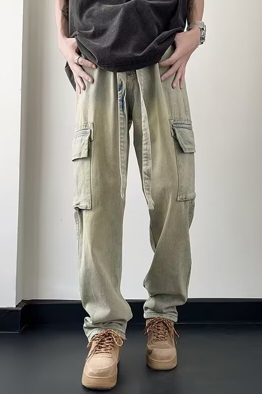 2025新款男士工装牛仔裤复古宽松休闲直筒裤K6088P55,男装牛仔裤,星座1108-1