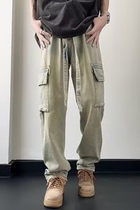 2025新款男士工装牛仔裤复古宽松休闲直筒裤 K6088 P55图片