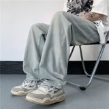 2025新款男士韩版休闲牛仔裤直筒宽松裤子NZ0663P45，男装牛仔裤，星座1108-1