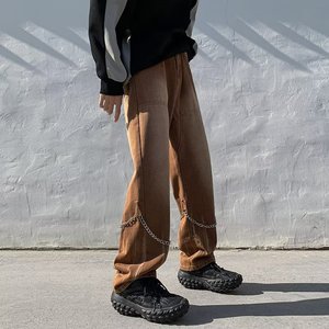 2025新款美式工装裤男美式街头欧美hiphop炸街裤子 K1377 P50图片